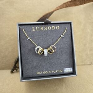 Lussoro 18kt Gold Plated Necklace. Stunning Statement Piece. New.
